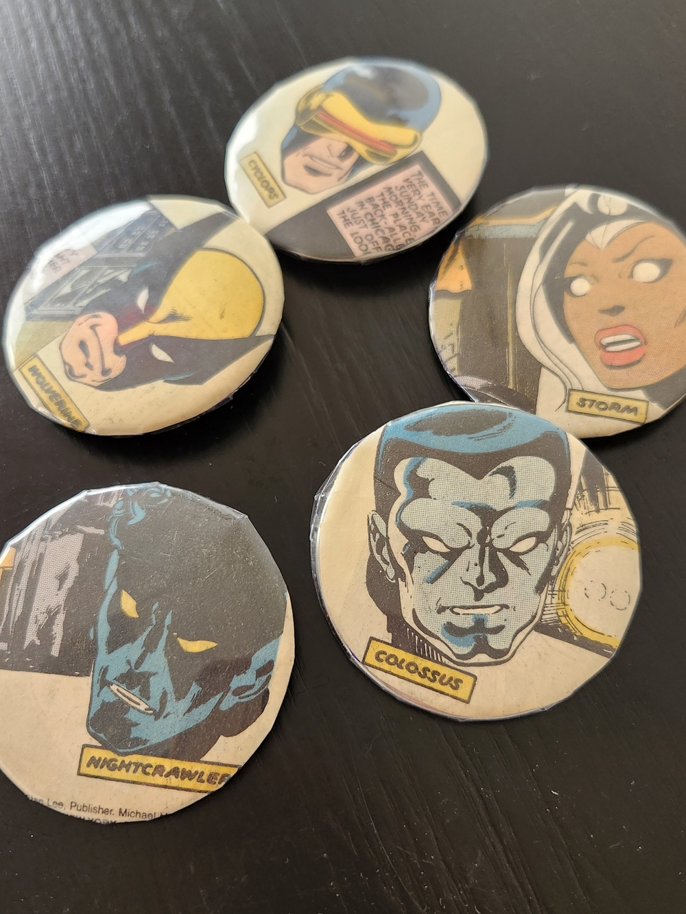 Vintage Comic Character Pinback Buttons - Multicolor